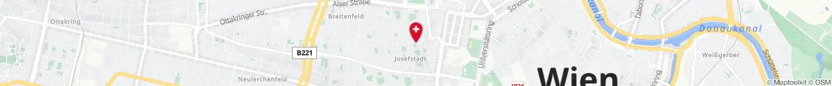 Kartendarstellung des Standorts für Apotheke in der Josefstadt Zur hl. Johanna in 1080 Wien